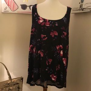 Torrid Floral Twistback Tank, Size 3
